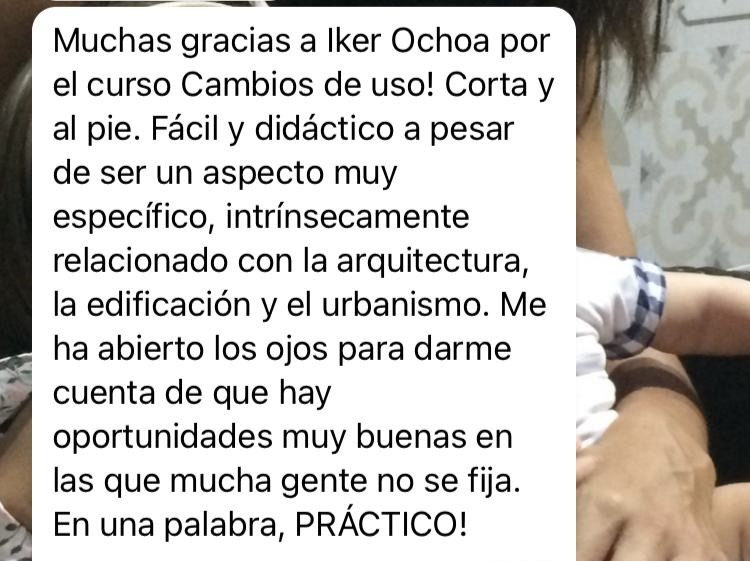 Testimonio curso Cambios de Uso